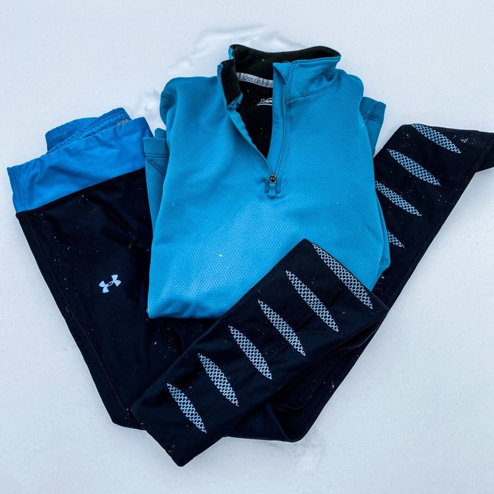 Cute and cozy Under Armour Cold Gear Set!  Perfect to stay warm 😍🔥